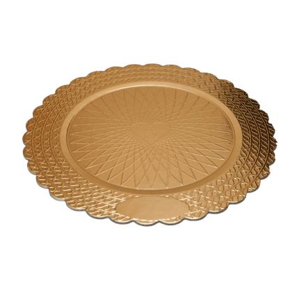Golden round plate in cardboard 10kg 